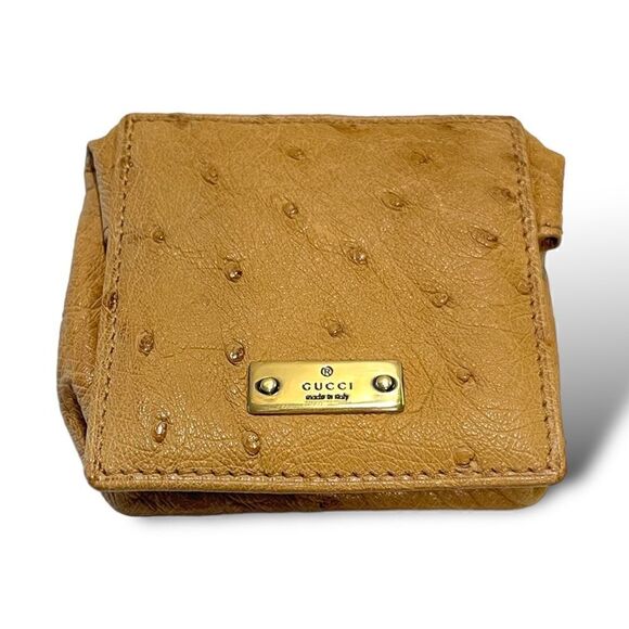 GUCCI Vintage STUNNING & RARE Ostrich Coin Case/iPod Case 🦄😍 - Picture 1 of 13